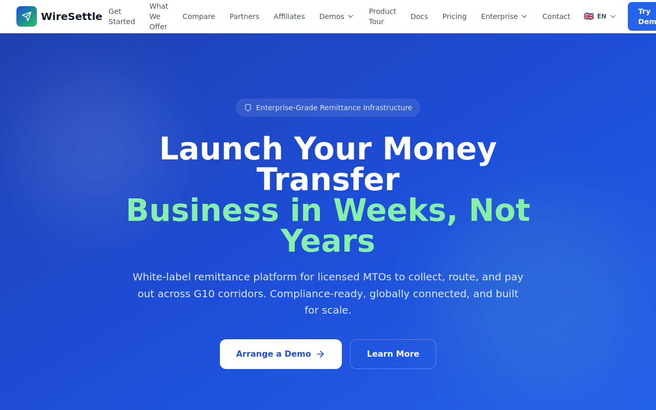 WireSettle - White-Label Remittance Platform
